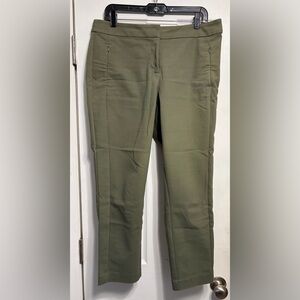 LOFT Olive Green Curvy Slacks